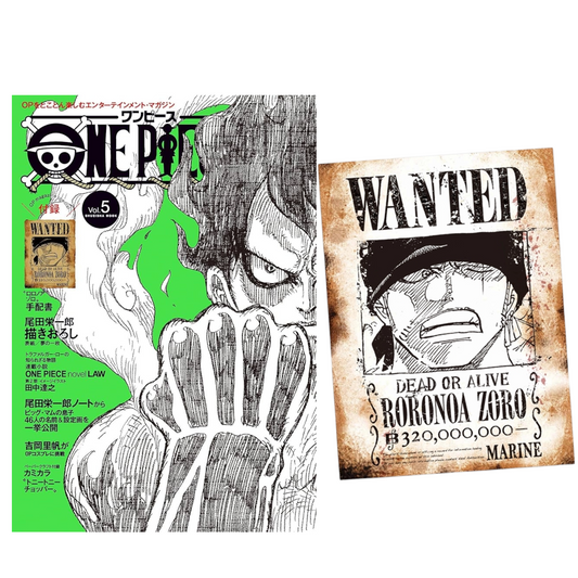 One piece magazine Vol 5 avec son poster Wanted Zoro